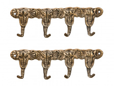 Крючок латунный "Слоны" 20*7 см. арт.878-035