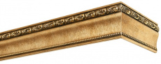 Карниз для штор потолочный Форте, однорядный с двумя боковинами, античное золото