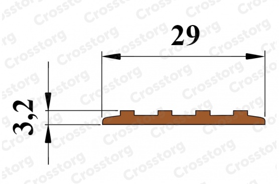 Самоклеющаяся полоса 3,2*29 мм.