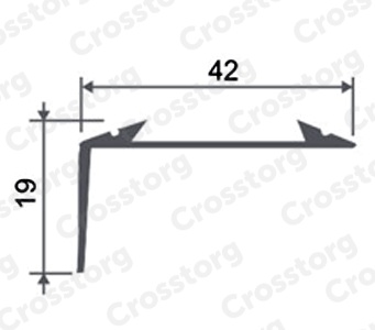 Противоскользящий угловой профиль 42*19*2700 мм.