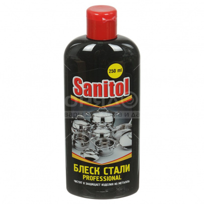 Чистящее средство Sanitol 250 мл. Блеск стали