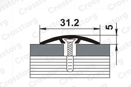 Порог одноуровневый 31,2*5 мм.
