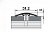 Порог одноуровневый 31,2*5 мм.