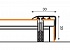 Порог угловой для ступеней 30*30 мм.D-K0200, скрытый крепеж, ПВХ 